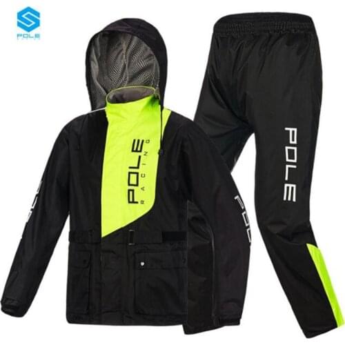 Motorcycle Rain Waterproof Suit Raincoat+Rain Pants Poncho Motorcycle Rain Jacket Motorbike Riding Rain Coat Motorcycle