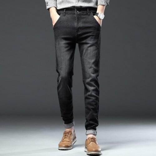 Mens Jeans casual cotton Denim straight cotton loose work long pants jeans blue black pants For 4 seasons TP8096