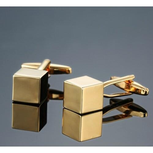 DY The new high quality cubic smooth gold Cufflinks fashion Mens French shirt Cufflink free shipping