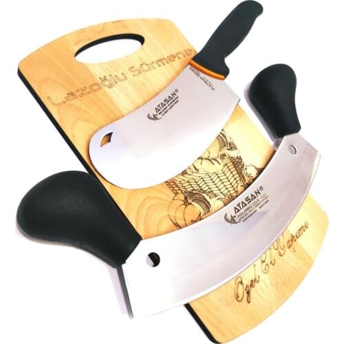 Knife Chef Knife Row Armor Mincer Chopper Pita Bread Pastry Onion Pizza Cutter Meat Kitchen Knife Set