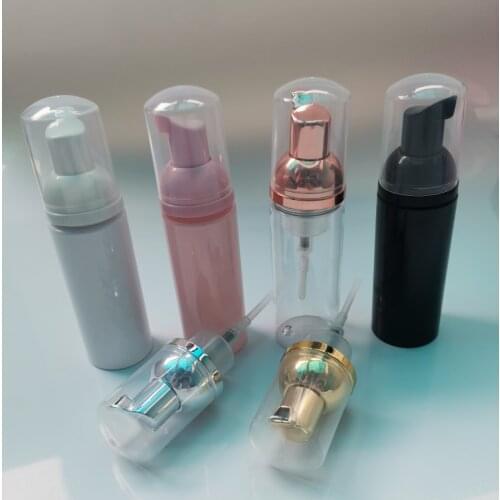 Foaming Pump Empty Bottle PET Refillable Foam Bottles for Squeezed Dispenser Shampoo Soap Lotion Travel Container 60ML