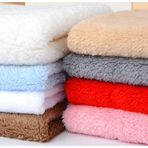 50X160cm Soft Velveteen Lamb Plush Coral Fleece For DIY Doll Clothing Blanket Bedding Super Warm Clothing Pajamas Coats Tissus
