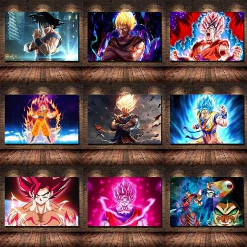 Classic Anime Dragon Ball Goku Poster Canvas Painting Mural Living Room Bedroom Home Wall Picture Decoration Child Gift