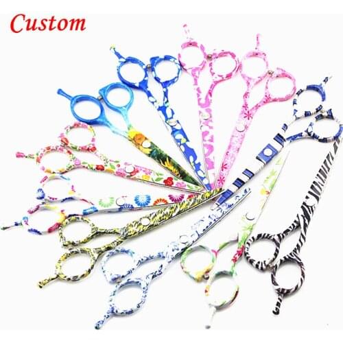 Custom Upscale professional japan 440c 5.5 inch hair scissors make up scissor cutting barber tools shears hairdressing scissors