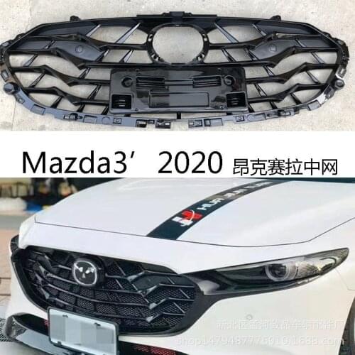 Radiator Bumper Grill For Mazda 3 AXELA 2018 2019 2020 Car Front Racing Grille Trim Racing Grills Grille around trim cover