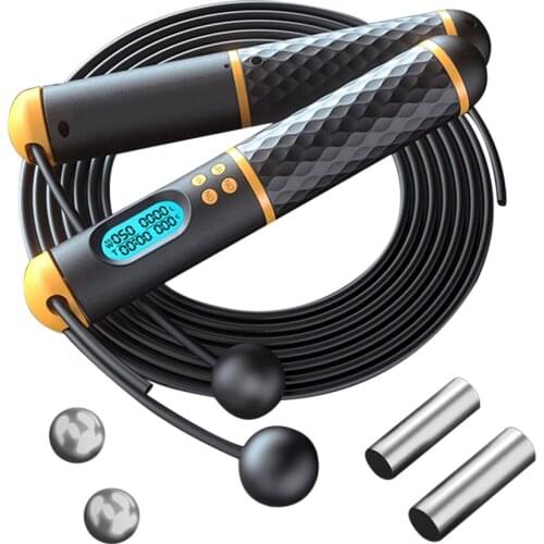 Jump Ropes with Electronic Counting Skip Rope Gym Home Lose Calorie Fitness Equipment Cordless Digital Jump Rope