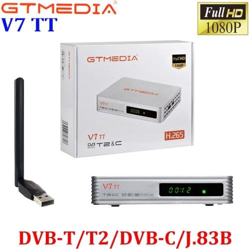 V7 TT GTMEDIA DVB-T T2 DVB-C DVB-C/J.83B 1080P Full HD Support H.265 HEVC YouTube Youporn USB wifi