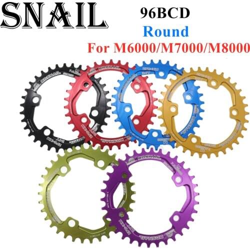 Snail Round 96BCD Chainring MTB Mountain BCD 96 bike bicycle 32T 34T 36T 38T crankset Tooth plate Parts for M7000 M8000 M9000