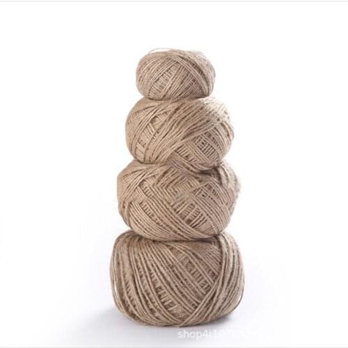 100m Natural Burlap Jute Twine Cord Hemp Retro Rope String for DIY Handmde Craft Gift Packing Wedding Home Decoration Cords