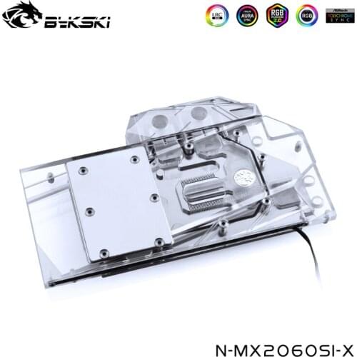 Bykski Water Block For MAXSUN GeForce RTX2060 6G V0 , Support Sync Motherboard ,GPU Cooler ,Water Cooled Head, N-MX2060SI-X
