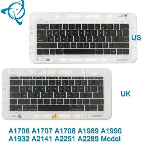 US/UK/EU A1706 A1707 A1708 A1989 A1990 A2141 A1932 A2251 A2289 Keyboard Key Cap for Macbook laptop Keys KeyCap Clips