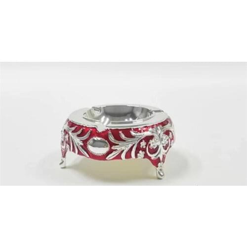 Gold ashtray anti oxidation black ashtray home ktv bar supplies sliver with red