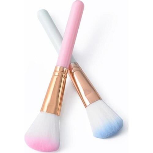 1pcs Blush Makeup Brush Makeup Loose Powder Brush Fiber Hair Plastic Handle Makeup Brush Beginner Make-up Tool