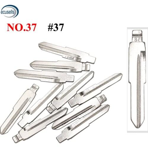 10PCS, NO.37 KD/Xhorse Blank Flip Uncut Key Blade #37