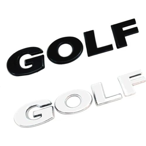 3D ABS GOLF Black Silver Chrome Sticker Car Styling Auto Rear Trunk Letters Logo Labeling Decal or Body Side Fender Badge Emblem