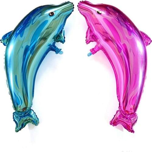 4pcs/lot Big Dolphin Foil Balloons Aluminum Inflatable Helium Balloon Children Classic Toys Happy Birthday Party Decorations