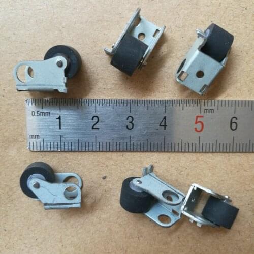 6pcs 9mm with iron frame pinch roller for cassette deck audio pressure tape recorder player belt pressure pulley