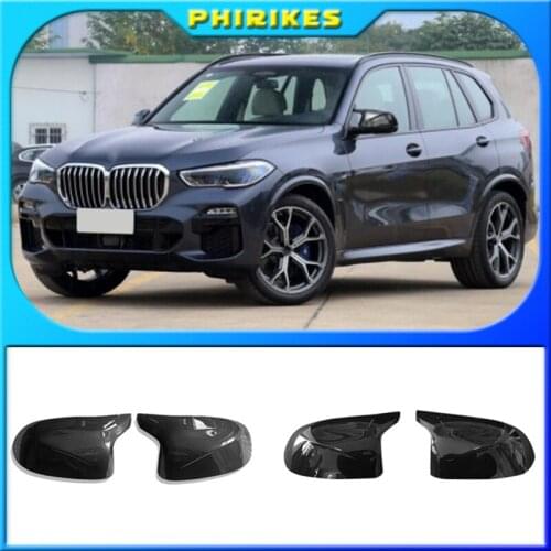 Auto Car Rear View Side Mirror Cover Trim for BMW F25 X3 F26 X4 F15 X5 F16 X6 14-18 Carbon Fiber Style
