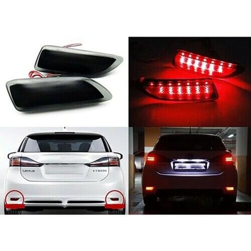 Car Reflector Rear Back Tail LED Bumper Brake Stop Running Light Fog Lights for Toyota Corolla Lexus CT200H 2011 -2013