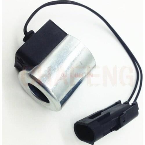 For YUCHA YC60 85 130 Rotary solenoid valve Pilot safety coil Solenoid valve coil excavator accessories