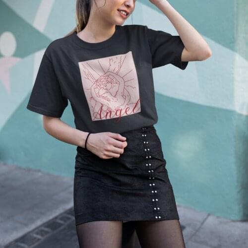 Aesthetic Clothing Grunge Cherub t Shirt Vintage Angels tumblr religion unisex fashion pure cotton hipser street tees gothic top