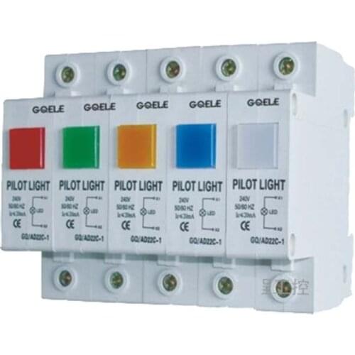 Din indicator blue red green yellow white 110V din type C45 circuit breaker indicate light signal lamp plot light