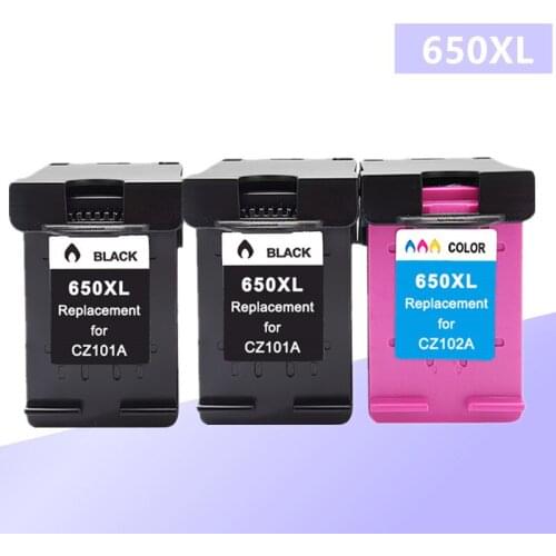 Compatible 650XL Ink Cartridge Replacement for HP 650 fpr HP650 XL for hp Deskjet 1015 1515 2515 2545 2645 3515 4645 Printer