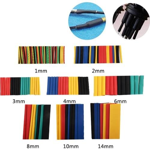164pcs Heat Shrink Tube Kit Shrinking Assorted Polyolefin Insulation Sleeving Heat Shrink Tubing Wire Cable Hot Sale