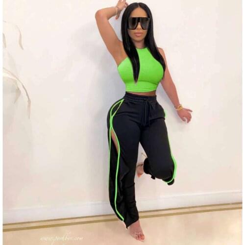 Set Woman 2 Pieces 2021 Athletic Casual Letter Solid Color Sexy 686