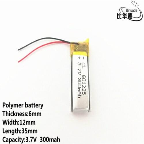 Liter energy battery 601235 3.7V,300mAH,061235 Polymer lithium ion / Li-ion battery for TOY,POWER BANK,GPS,mp3,mp4