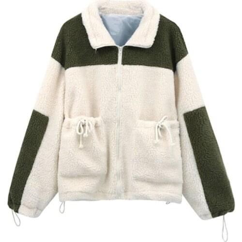 Fashion Lamb Wool Coats Womens Fall/Winter 2021 Style Plus velvet Thick Warm Outerwear Woman Cardigan Large Size Jacket Trend