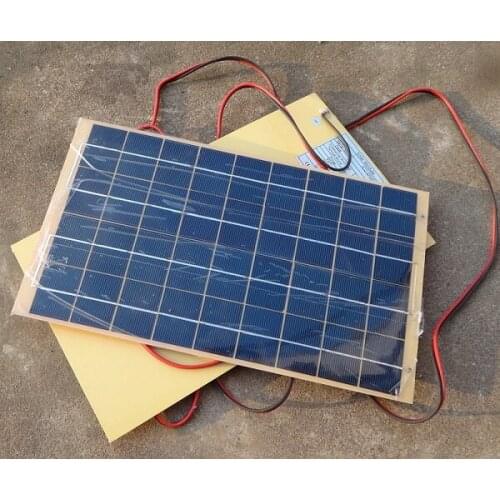 Wholesale 10PCS/Lot 10W 18V 550Ma Polycrystalline Solar Panel+3M Cable Crocodile Clip For 12V Car/Boat/Motor Battery