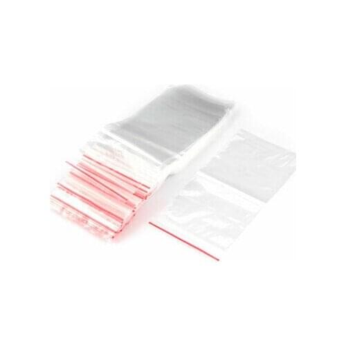 100Pcs 7cm x 15cm Clear 2Mil Poly Plastic Reclosable Zip Lock Zipper Bag