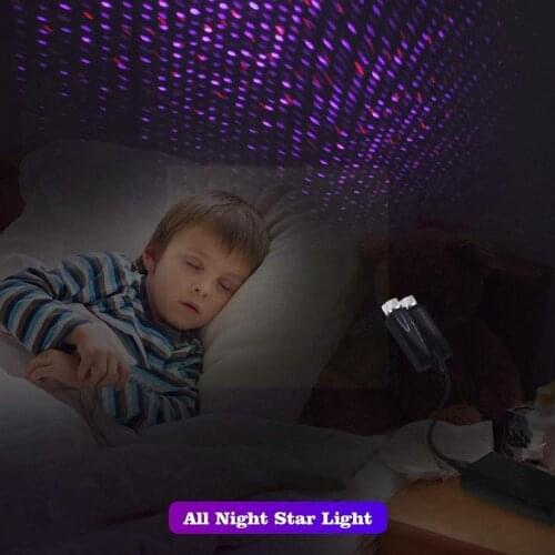 USB Projection Lamp Stage Car Roof Star Lights Interior Disco Decoration Ambient Home Starry Atmosphere Decor Projector C1Q1