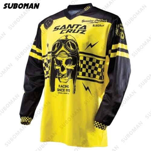 Motorcycle Mountain Bike Team Downhill Jersey SANTA CRUZ MTB Offroad DH BMX Bicycle Locomotive Shirt Cross Country Mountain Bike