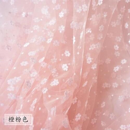 Embroidery flower mesh fabric background cloth mesh gauze clothing clothes printed tulle fabric