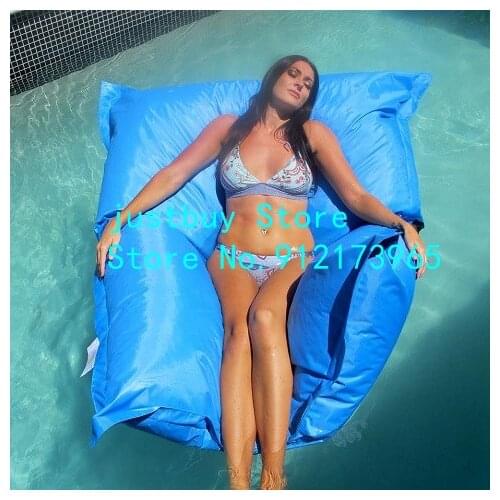 Outside lake side pool bean bag for floating,Giant Floating Big square Bean Bag chair, cover only