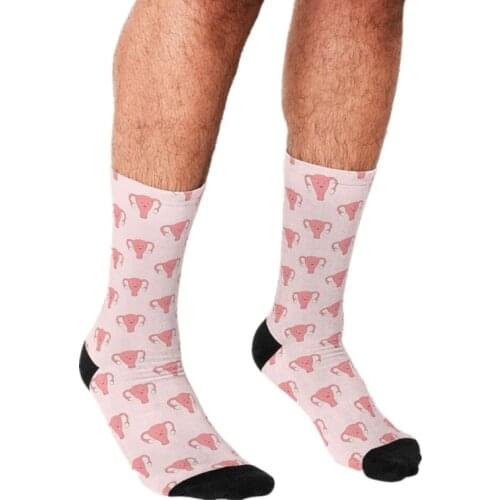 Funny Mens socks Uterus Series Happy Womb Pattern Printed hip hop Men Happy Socks cute boys street style Crazy Socks for men