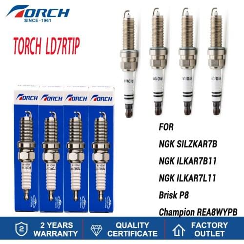 NGK ILKAR7B11 Spark Plug Replacement Torch Brand Iridium Platinum LD7RTIP Champion REA8WYPB Brisk P8 Engines Components
