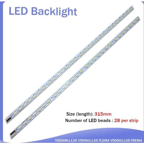 10 Pieces/lot LE50D8800 V500HJ1-LE1 LED strip V500H1-LS5-TLEM6 TLEM4 TREM6 TREM4 E117098 28 LEDs 315mm,used parts