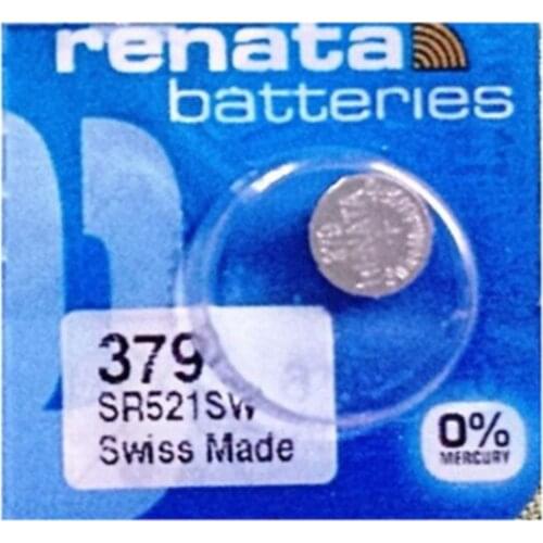 10pcs/pack Renata Silver Oxide Watch Battery 379 SR521SW 521 1.55V Bottun Cell Batteries
