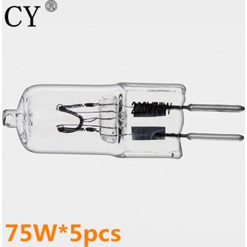 220V 5pcs 75w Photography Studio Halogen Bulbs Photo Studio Flash Model Lamp Light Lighting Lamp Hot Selling