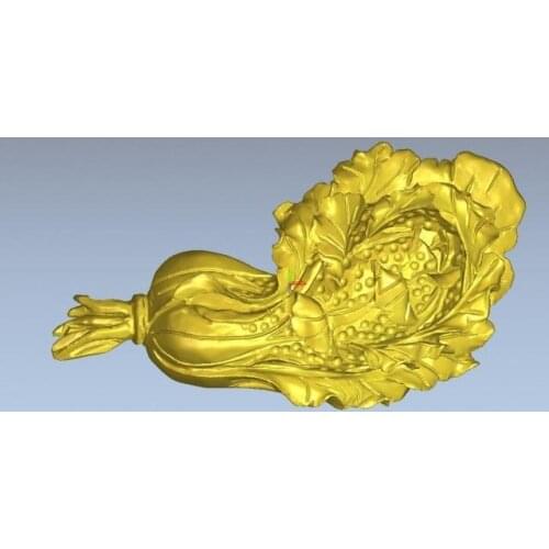3D model circular engravure 4 axis relief/computer sculpture Chinese cabbage