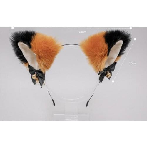 Hair Accessories Pink Black Cat Ears Anime Cosplay Scrunchie Kawaii Headband Hair Bows for Women Girls Hairbands Head Hair Bands