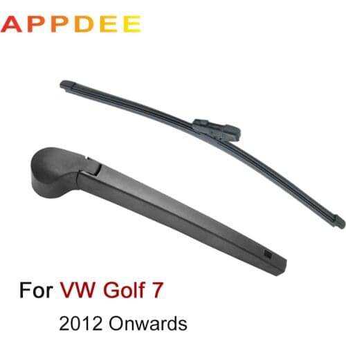 APPDEE Wiper 11" Rear Wiper Blade & Arm Set Kit For VW Golf 7 Hatchback 2012 2013 2014 Onwards Windshield Windscreen Rear Window
