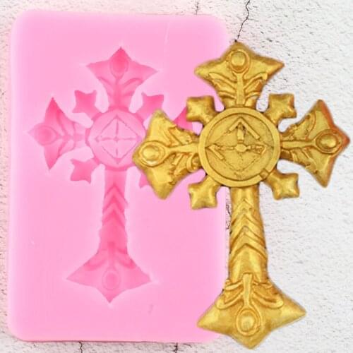 Baroque Cross Silicone Molds Cake Border Fondant Mold Wedding Cake Decorating Tools Candy Resin Clay Chocolate Gumpaste Moulds