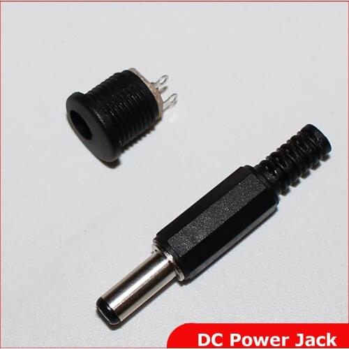 Free Shipping 20pcs 2.1x5.5mm DC Power Female Plug Jack + Male Plug Jack Connector Socket Adapter(long type)