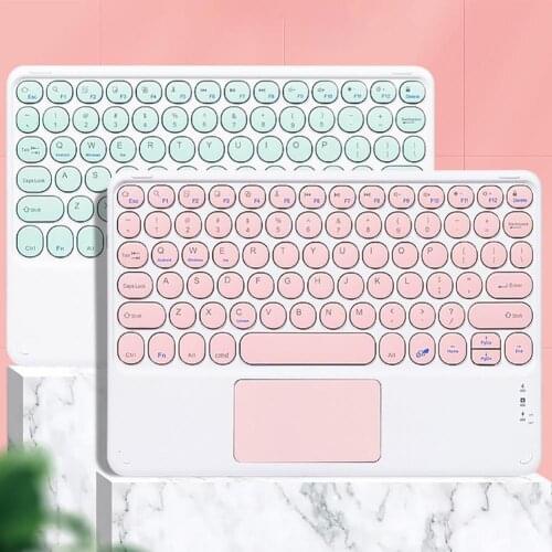 Wireless Bluetooth-compatible Keyboard For Windows/android/ios Universal Retro Round Wireless Keyboard