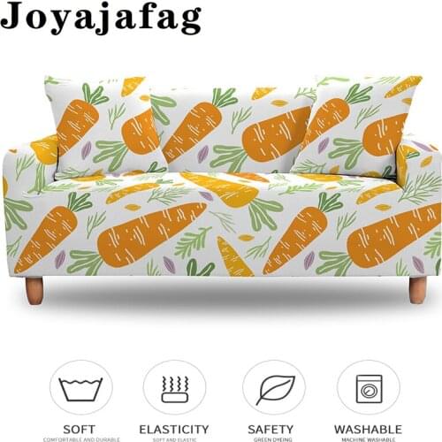 Cartoon Carrot Slipcover 1/2/3/4 Seater Elastic Washable Sectional Corner Couch Covers Stretch Sofa Cover For Living Room Decor