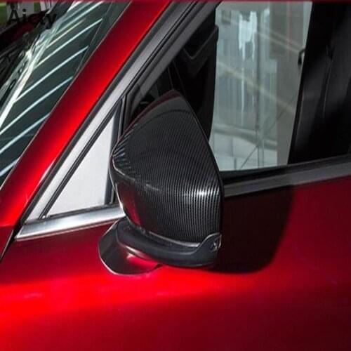 For Mazda CX30 CX-30 2020 2021 ABS Chrome Carbon Fiber Car Accessories Exterior Rear View Side Mirror Cover Trim Car Styling